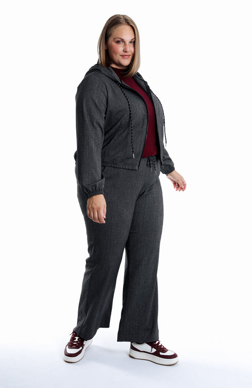 Kapuzensweatshirt mit meliertem Stoff-Paprika-5