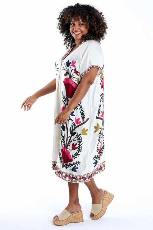 Kleid aus bedrucktem Viskosestoff im Folklore-Stil-Paprika-7