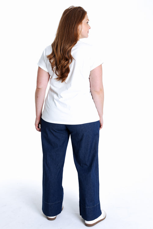 T-Shirt aus Baumwolle mit Sonnenprint-Paprika-3