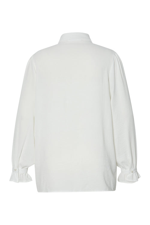 Uni-Bluse mit Perlenkragen-Paprika-8
