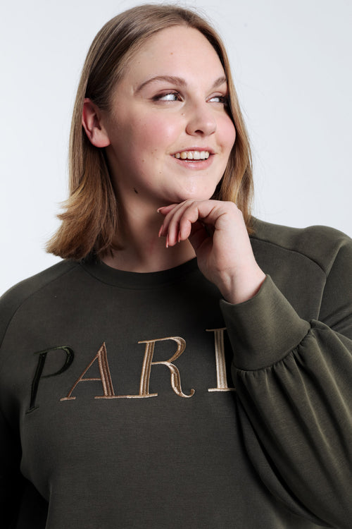 Sweatkleid mit Stickerei Paris-Paprika-6