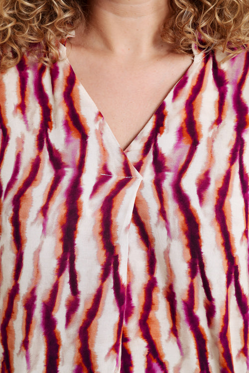 Bluse aus Viskose mit Tie-Dye-Print-Paprika-6