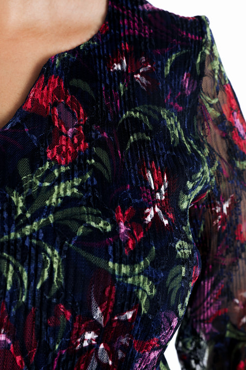 Spitzen-Tunika mit Blumenmuster im Folklore-Stil-Paprika-5