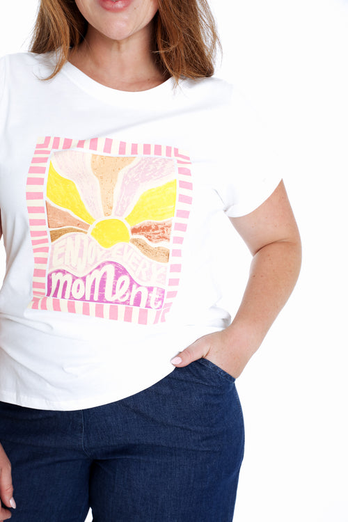 T-Shirt aus Baumwolle mit Sonnenprint-Paprika-5