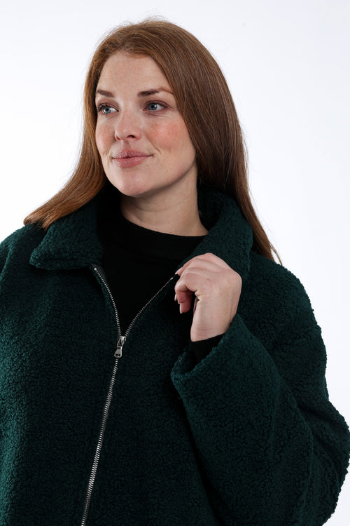 Einfarbiger Teddy-Mantel-Paprika-4