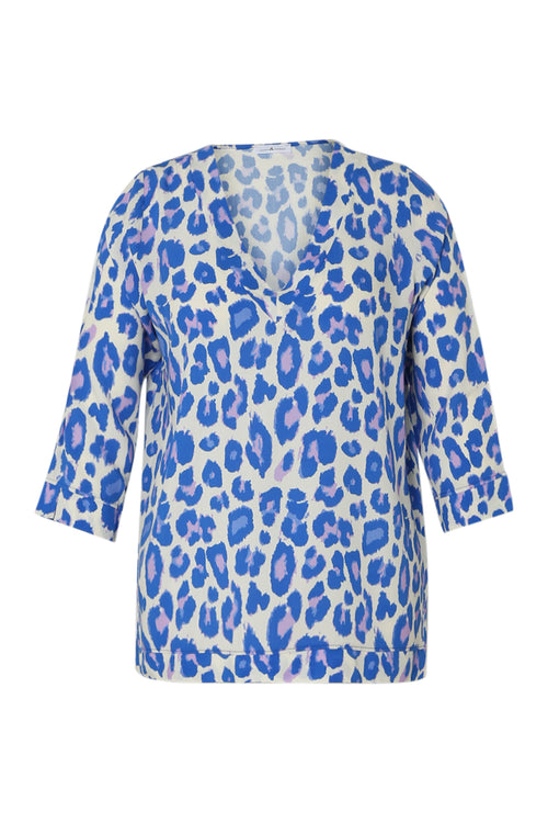 Tierhaut-Muster Viskosebluse-Paprika-10