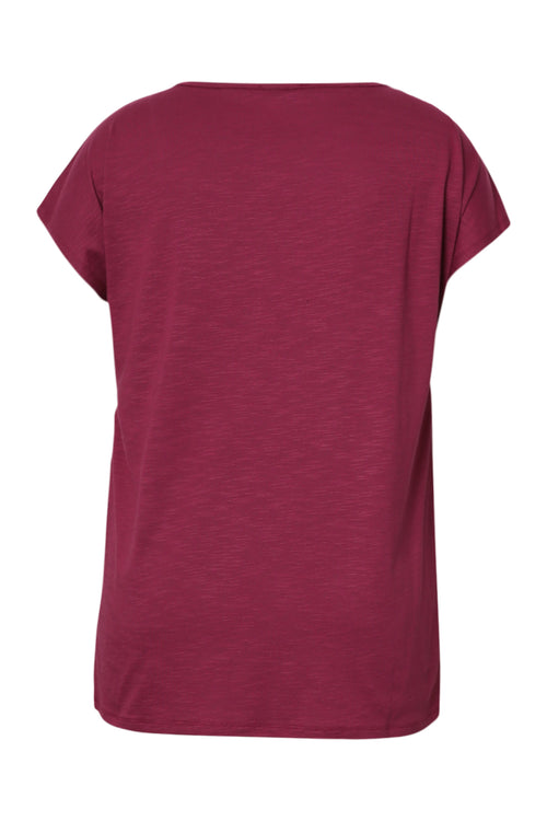 Uni Baumwoll-T-Shirt „Enjoy“ mit Pailletten-Paprika-11