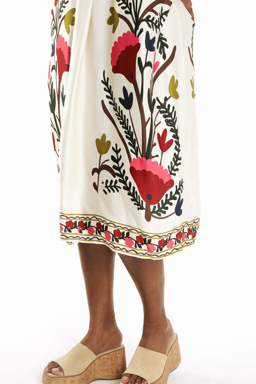 Kleid aus bedrucktem Viskosestoff im Folklore-Stil-Paprika-4