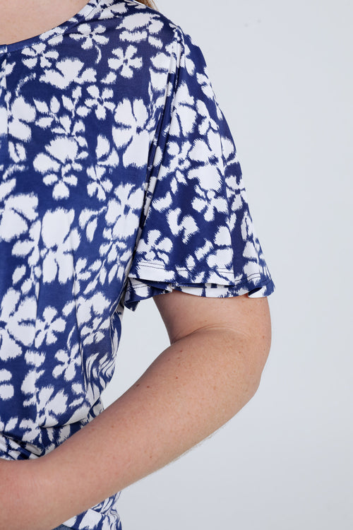 Blumenbedrucktes T-Shirt-Paprika-6