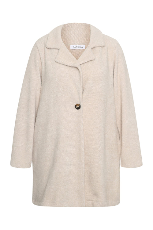 Manteau mi-long uni-Paprika-1