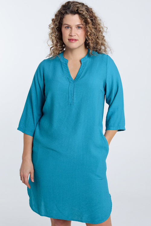Einfarbiges Tunika-Kleid-Paprika-2