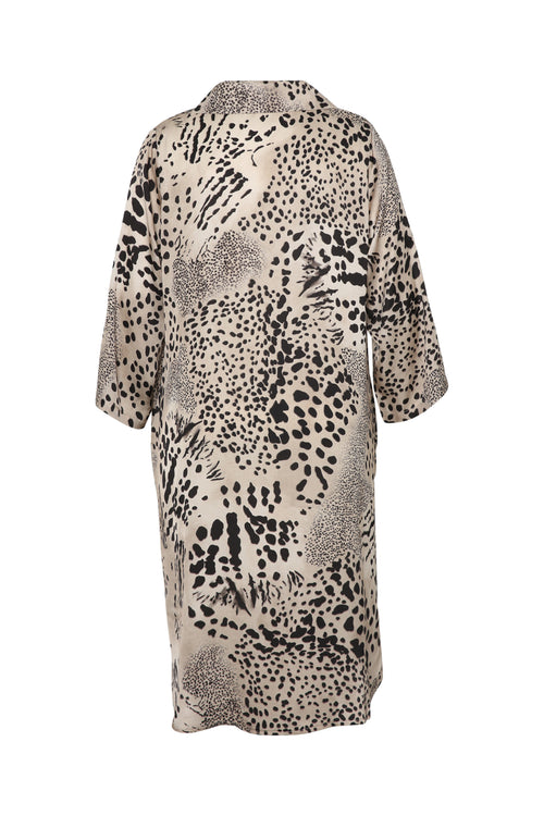 Satinierte Viskose-Hemdkleid mit Animalprint-Paprika-8