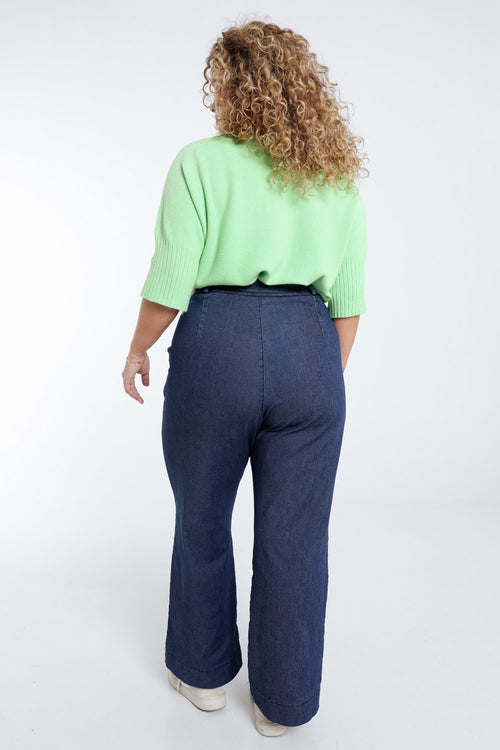 Weite Jeans mit Gürtel-Paprika-2