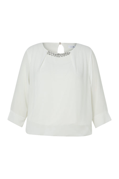 Einfarbige Bluse mit Schmuck-Paprika-10