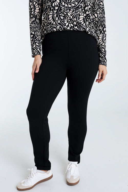 Unifarbene Slim-Fit-7/8-Milanoleggings aus Viskose-Paprika-3