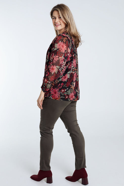 Chemisier à fleurs-Paprika-2