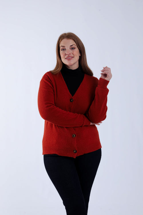 Cardigan uni-Paprika-1