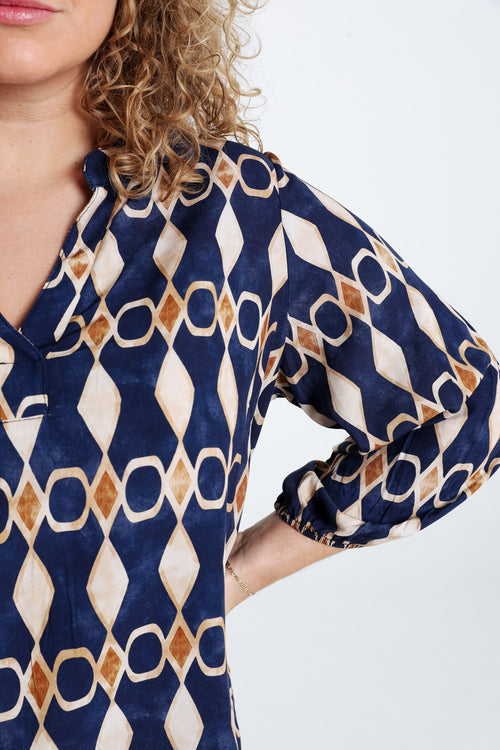 Bluse aus Viskose mit grafischem Print-Paprika-5