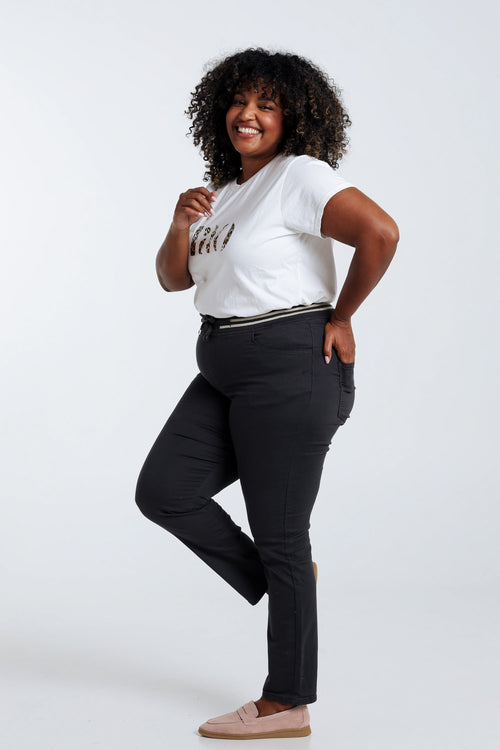 Unifarbene schmale Jeggings ‚Lolly