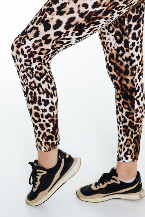 Leggings aus Viskose mit Leopardenprint-Paprika-6