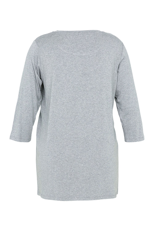 Einfaches, einfarbiges Viskose-T-Shirt-Paprika-11