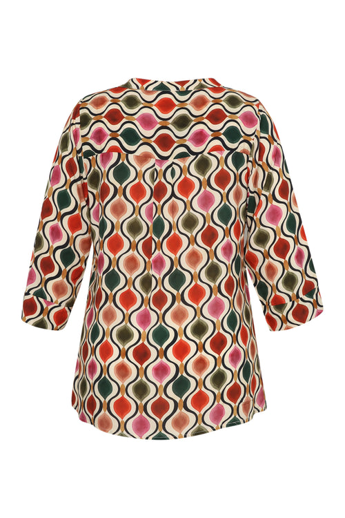 Bluse aus bedrucktem Viskosestoff-Paprika-9
