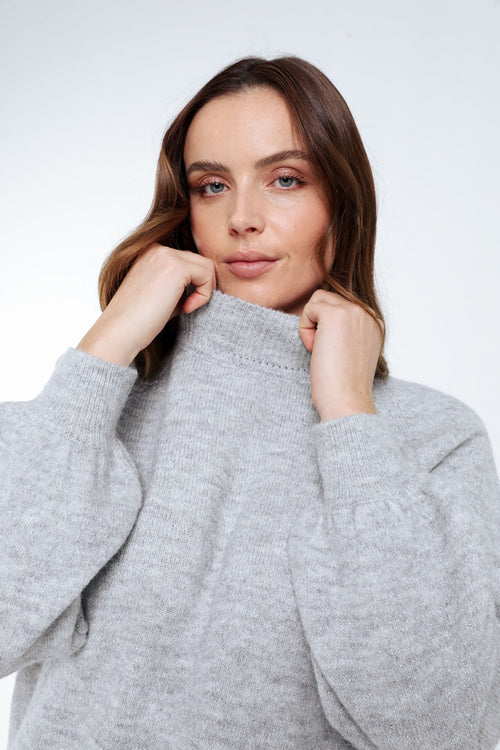 Einfarbiger Pullover mit Lurex-Paprika-4