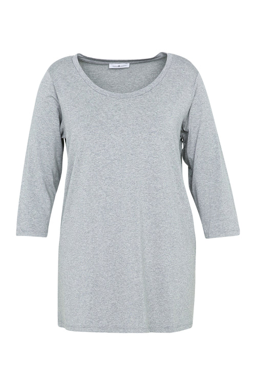 Einfaches, einfarbiges Viskose-T-Shirt-Paprika-10