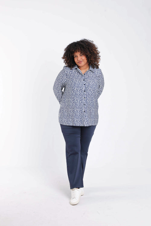 Bedruckte Bluse aus Viskose-Paprika-6