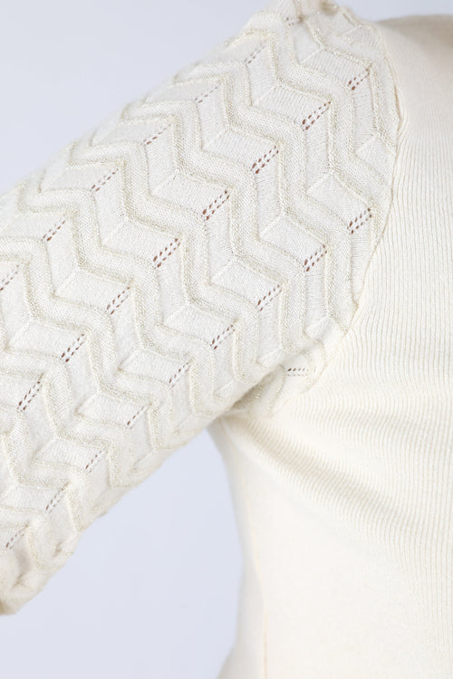 Uni-Pullover mit Chevron-Ärmeln-Paprika-4