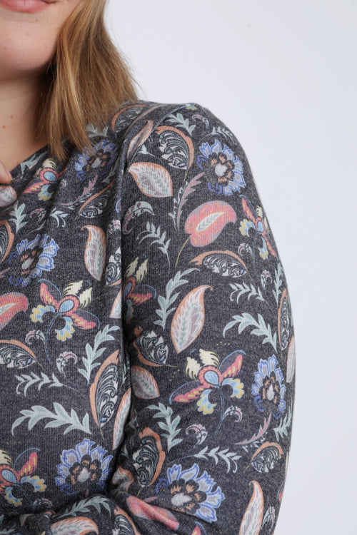 Tunique imprimé fleurs indiennes-Paprika-4