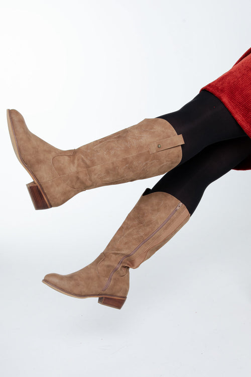Bestickte Cowboystiefel-Paprika-1