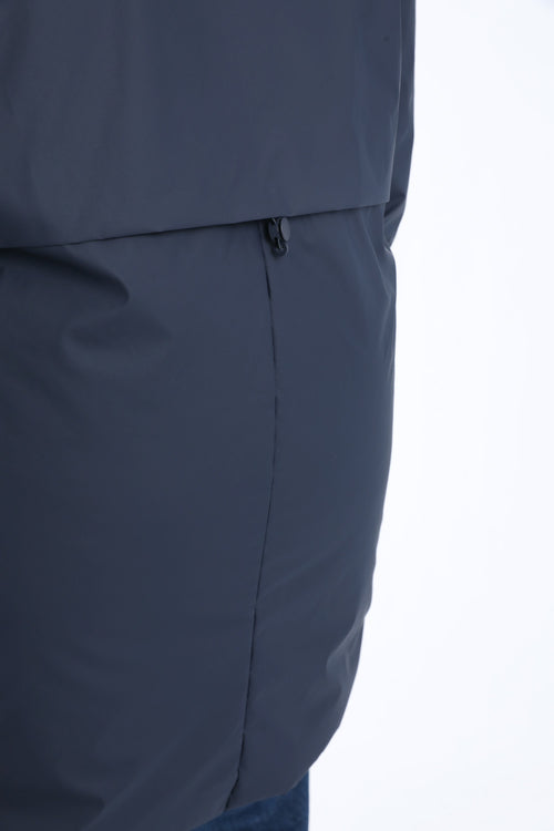 Leichter einfarbiger Midilanger Parka-Paprika-7