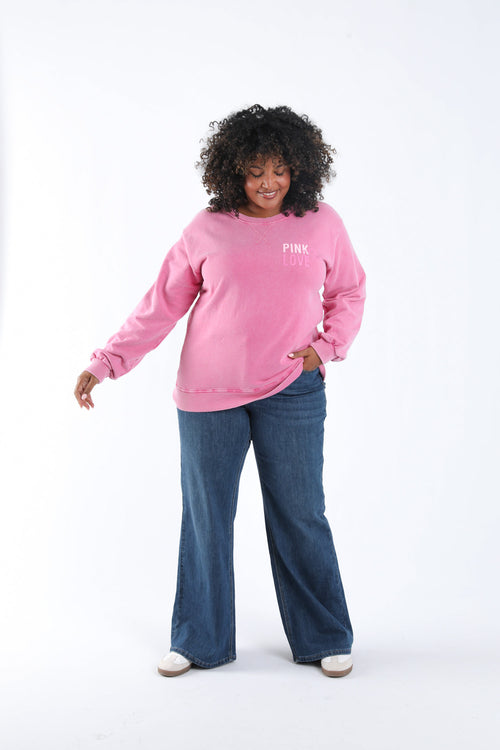 Baumwoll-Sweatshirt Pink Love Oktoberfest-Paprika-7