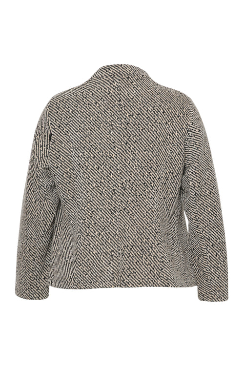 Zweifarbige Jacquard-Jacke mit Lurex-Paprika-2