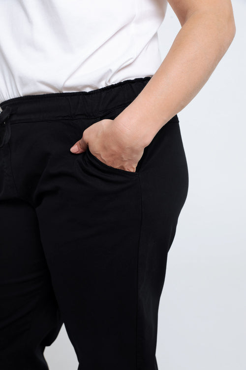 Unifarbene 7/8-Chinohose mit locker geschnittenen Hosenbeinen-Paprika-5