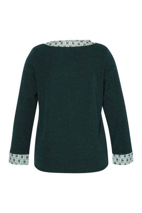 Pullover 2-in-1 mit geometrischem Muster-Paprika-2