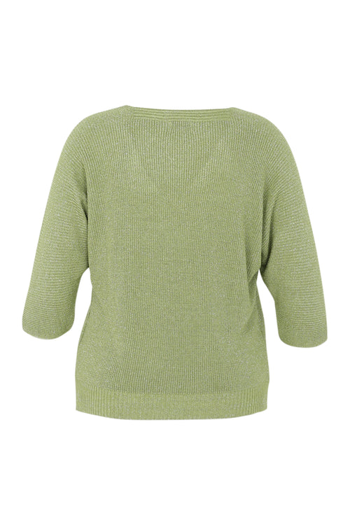 Unifarbener Pullover mit Lurex-Paprika-11
