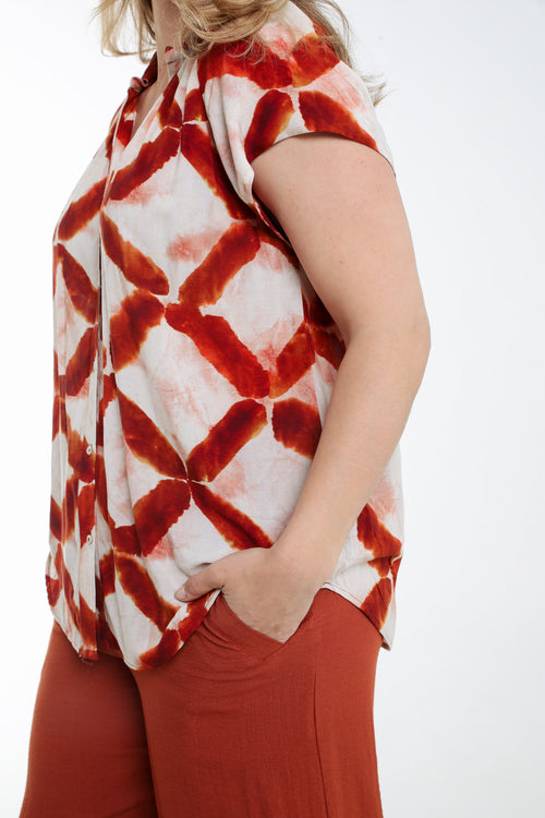 Bluse aus Viskose mit grafischem Druck-Paprika-6