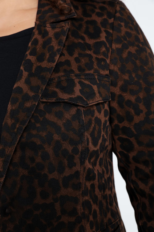 Blazer mit Animal-Print-Paprika-4