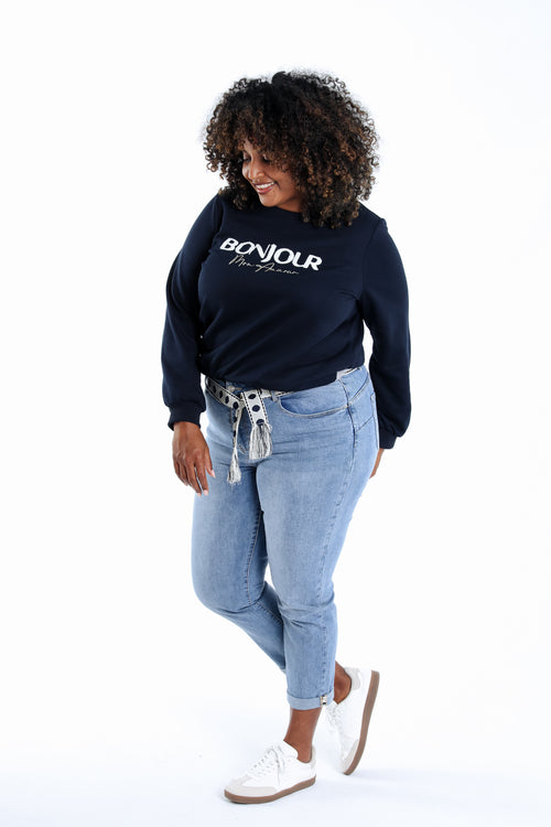 Jeans Louise slim 3/4 mit Fantasie-Gürtel-Paprika-10