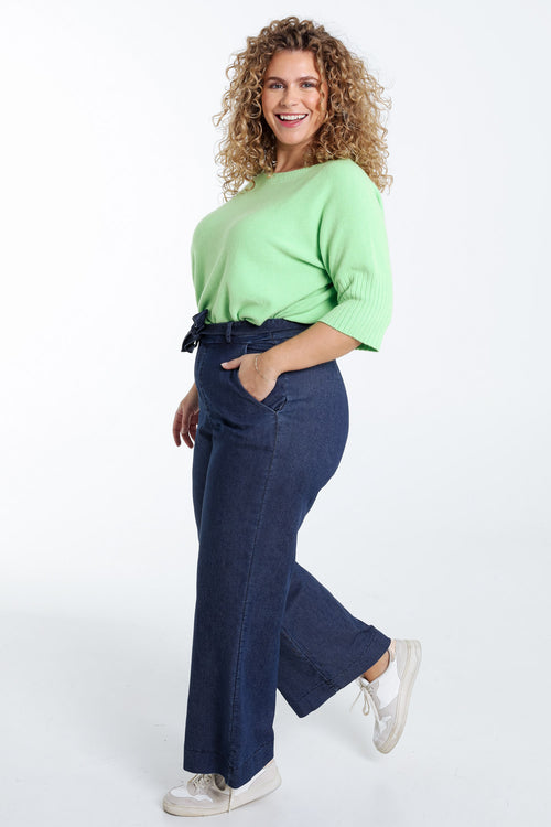 Weite Jeans mit Gürtel-Paprika-7