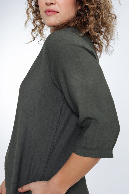 Einfarbiges Tunika-Kleid-Paprika-6