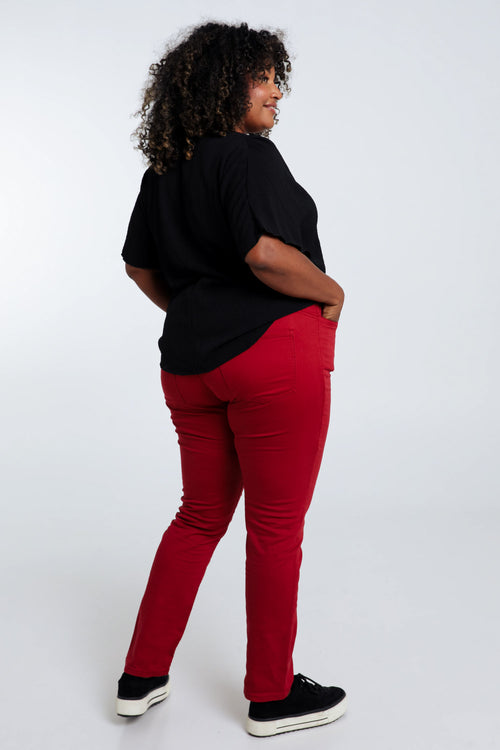 Unifarbene schmale Jeggings ‚Lolly