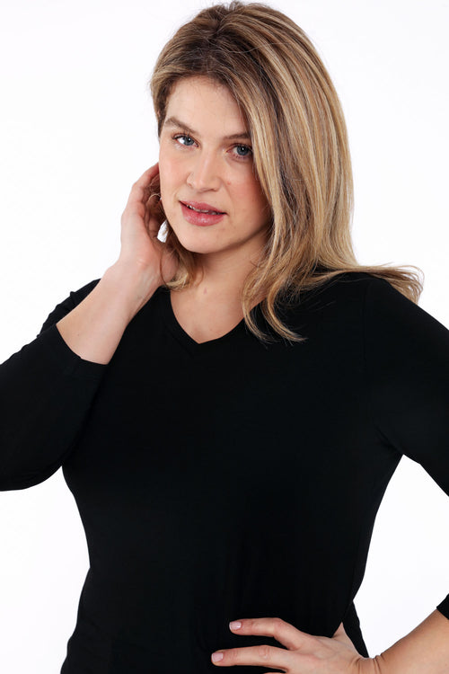 Basic T-Shirt aus Viskose-Paprika-5