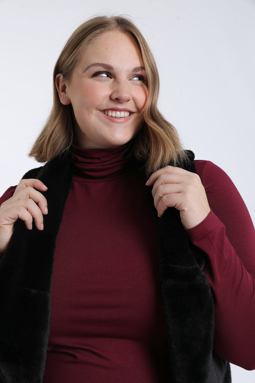 Jacke aus Kunstpelz-Paprika-2