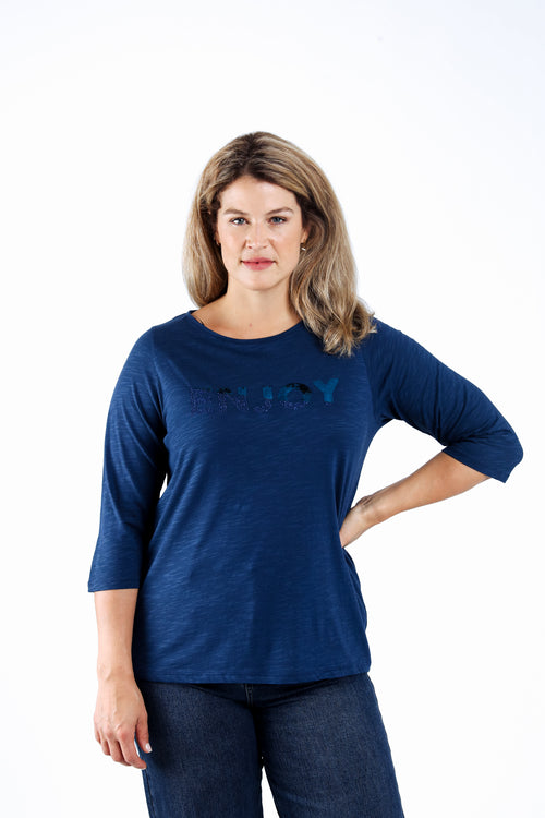 Uni Baumwoll-T-Shirt Enjoy-Paprika-2