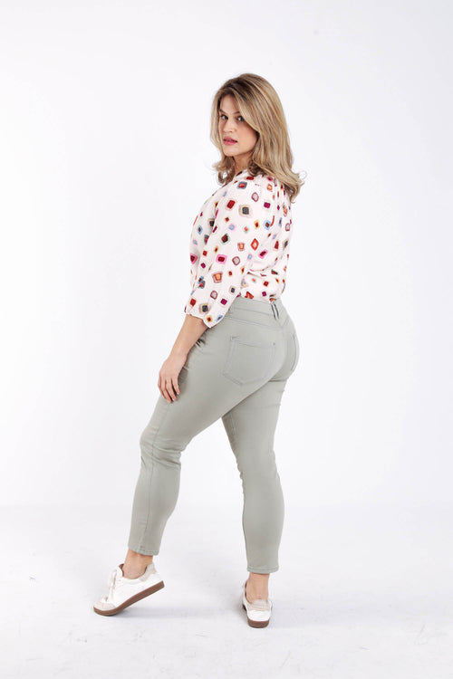 Pantalon slim Louise 7/8-Paprika-3