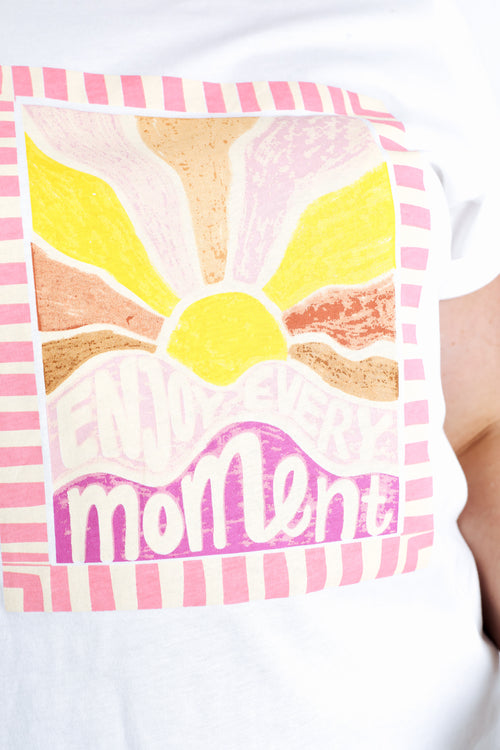 T-Shirt aus Baumwolle mit Sonnenprint-Paprika-7