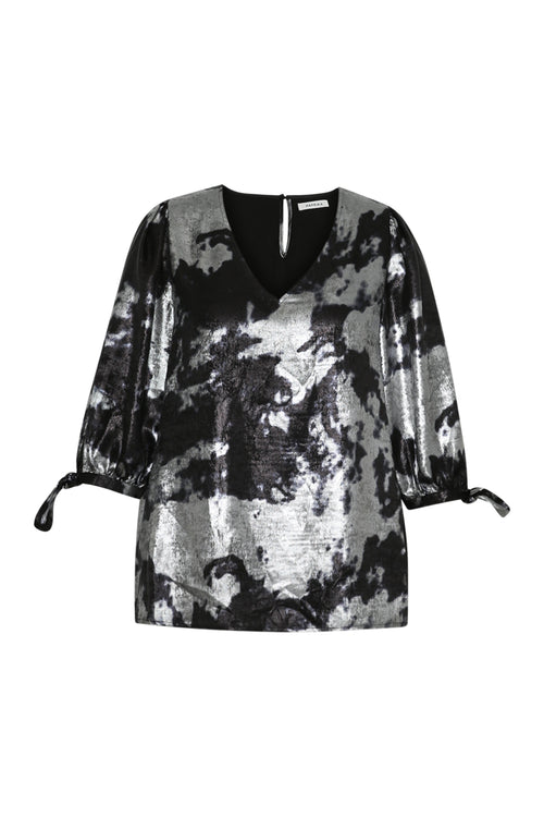 Satiniert wirkende Bluse im Tie-Dye-Stil-Paprika-8